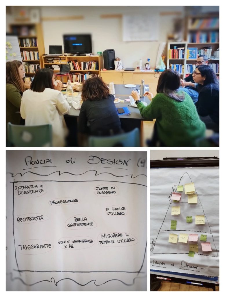 Équipe al lavoro sul progetto Stay human, play digital
